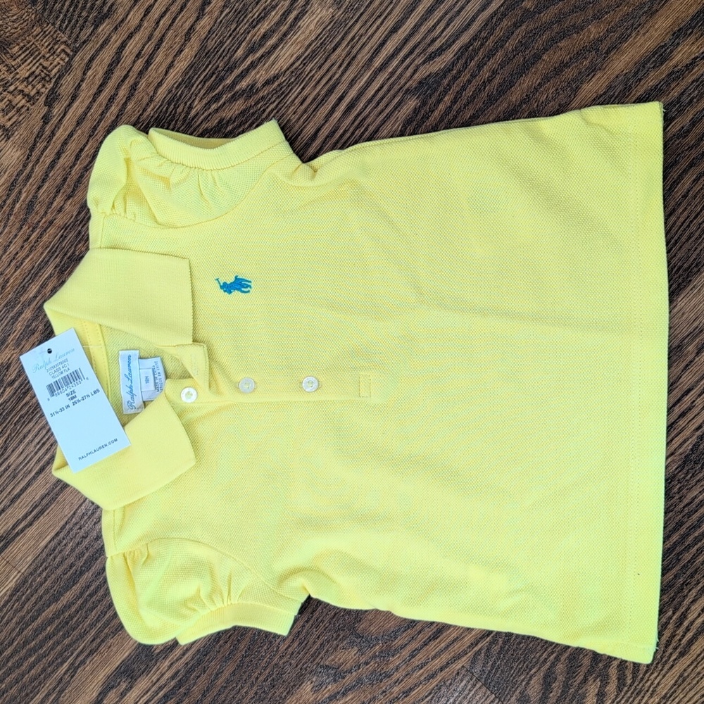Ralph Lauren Yellow Polo Shirt for Kids